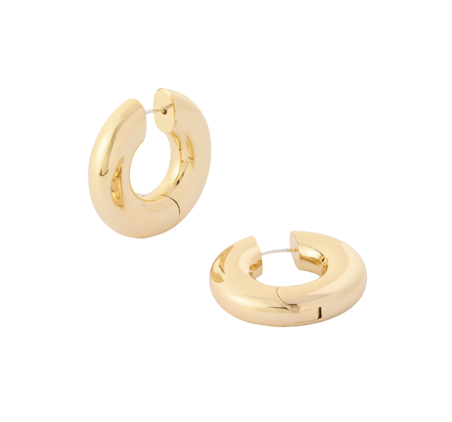 Laura Lombardi Gold-Plated Hoop Earrings