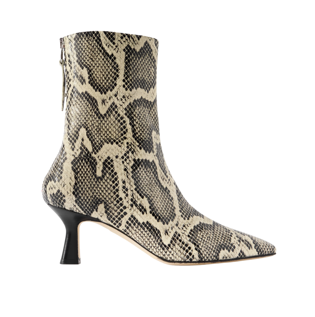 Aeyde Eline Snake-Effect Leather Ankle Boots